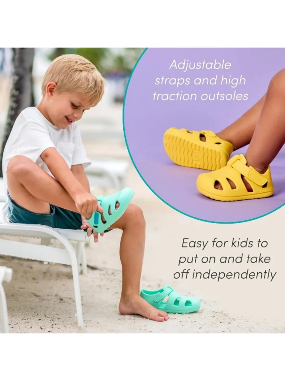 Water-Resistant Toddler Splash Sandals - APMA Approved Kids' Summer Shoes